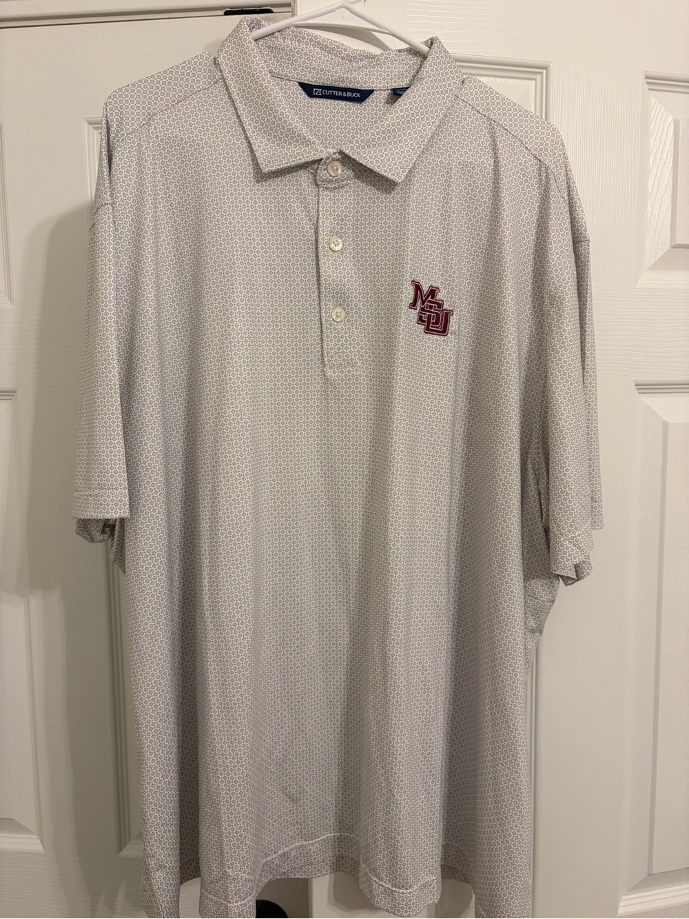 Cutter & Buck Gray Polo with Maroon Embroidered Logo